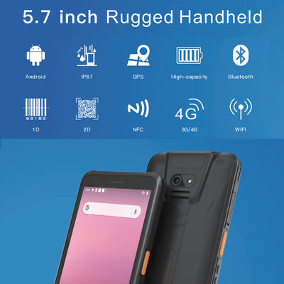 لاسلكي BT5.0 64G 430Nits Android محمول باليد PDA مقاوم للغبار