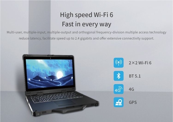 13.3 بوصة Windows 10 كمبيوتر محمول إنتل صناعي متين HDMI 1920x1080