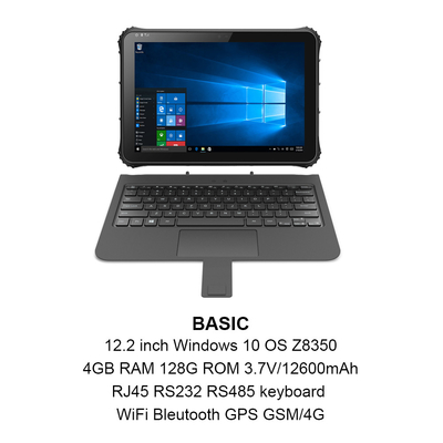 16:10 Windows Rugged Tablet CPU Z8350 مع دعم NFC ISO / IEC