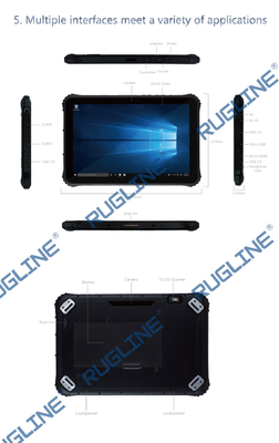 16:10 Windows Rugged Tablet CPU Z8350 مع دعم NFC ISO / IEC