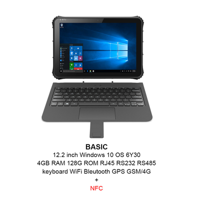 12.2 بوصة 1920x1200 Windows 10 Rugged Tablet Intel CPU 6Y30