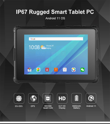 نظام التشغيل Android OS Rugged Tablet PC 8 بوصة 800X1280 IPS GPS IP67 Smart RF8R